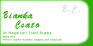 bianka csato business card