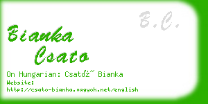 bianka csato business card